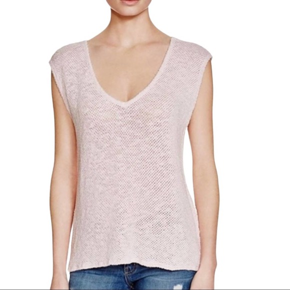 VELVET By Graham & Spencer  V-Neck Crochet top - Picture 1 of 7